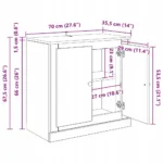 Bufet Stare drewno 70 x 35,5 x 67,5 cm Materiał drewnopochodny 12
