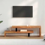 vidaXL Stolik pod telewizor, lite drewno akacjowe 9
