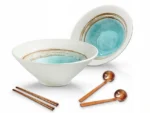 Zestaw ceramicznych misek do ramenu, 2 zestawy 1000 ml