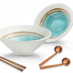 Zestaw ceramicznych misek do ramenu, 2 zestawy 1000 ml