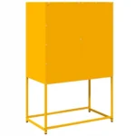 VidaXL Komoda wysoka Musztardowo-żółta 68x39x107 cm Stal 8