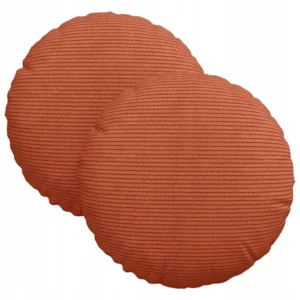 VidaXL Poduszki na siedzenia 2 szt. Czerwono-pomarańczowe Ø 30 cm