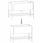 VidaXL Podwyższona donica ogrodowa Antracyt 60 x 26 x 45 cm Stal 10