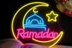 Neonowy znak LED na uroczystość ramadan lampa ścienna na festiwal islamski 4