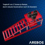 Rampa samochodowa Arebos z regulacją wysokości 270-375 mm, nośność 2000 kg 3