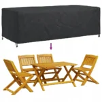 POKROWIEC NA MEBLE OGRODOWE CZARNY 300X140X90CM 420D 6