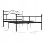 Łóżko podwójne metalowe VidaXL 160x200 czarny 6