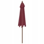 vidaXL Parasol ogrodowy na drewnianym słupku, bordowy, 299x240 cm 5