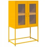 VidaXL Komoda wysoka Musztardowo-żółta 68x39x107 cm Stal 2