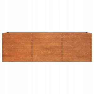 vidaXL Podwyższona donica, rdzawa, 240x80x77 cm, stal kortenowska 2