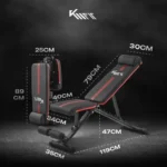 Ławka treningowa KM-Fit składana do ćwiczeń regulowana 400 kg 3