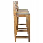 Hokery VidaXL 245800 lite drewno z odzysku 40x40x106 cm 2 szt, solidne 3