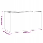 Donica dekoracyjna VidaXL stalowa 62x30x29 cm czarna 8