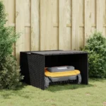 Osłona do kosiarki robotycznej czarna rattan PE 86x90x52/57 cm 4