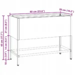VidaXL Podwyższona donica ogrodowa Antracyt 60 x 26 x 45 cm Stal 12