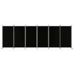Parawan 6-panelowy VidaXL czarny 520x180 cm 7