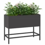VidaXL Podwyższona Donica Ogrodowa Czarna 60 x 26 x 45 cm Stal 3