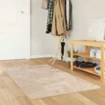 vidaXL Bieżnik MARSA Beżowy dywanik 80 x 100 cm Poliester i PVC 2