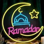 Neonowy znak LED na uroczystość ramadan lampa ścienna na festiwal islamski