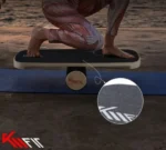 KM-Fit deska do balansowania, drewniana deska surfingowa do użytku wewnątrz 3