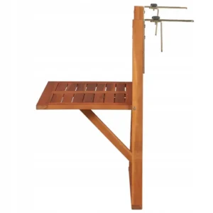 VidaXL Wiszący stolik balkonowy, 64,5x44x80 cm, lite drewno akacjowe 2