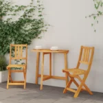 VidaXL Krzesła Bistro na Zewnątrz z poduszką 2 szt Lite Drewno Akacji