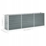 VidaXL Doniczka metal szary, donica, galwanizowana stal 240 cm x 40 x 77 cm 5