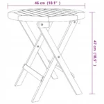 Stolik VidaXL okrągły 46 x 46 x 47cm akacja, biały 6
