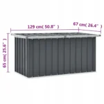VidaXL Skrzynia ogrodowa metal 421 l szary 8