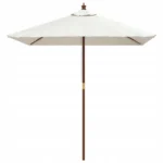 VidaXL Parasol ogrodowy na drewnianym słupku, piaskowy, 198x198x231 cm 3