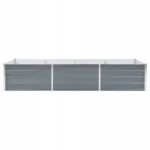 Doniczka metal odcienie szarości i srebra VidaXL 240 x 80 x 45 cm 3