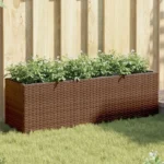 Doniczka technorattan, polirattan brązowa VidaXL 105 cm x 30 x 32 cm 2