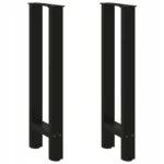 Nogi do stolika konsolowego czarne 2 szt. 28 x (72-73) cm stalowe