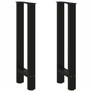 Nogi do stolika konsolowego czarne 2 szt. 28 x (72-73) cm stalowe