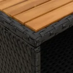 vidaXL Szafka ogrodowa z półką Czarna 70 x 50 x 87 cm Poliester, Polirattan 8