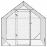 Klatka dla kur Srebrny 200x170x177 cm Stal Galwanizowana 4