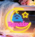 Neonowy znak LED na uroczystość ramadan lampa ścienna na festiwal islamski 3