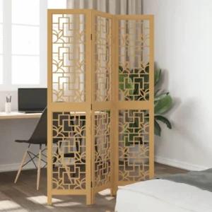 vidaXL Parawan pokojowy, 3-panelowy, lite drewno paulowni 40x160cm 2