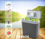 Arebos - Lodówka Turystyczna Termoelektryczna | 20 L | 12/230 V | Antracyt 2