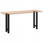 Nogi do stolika konsolowego czarne 2 szt. 28 x (72-73) cm stalowe 8