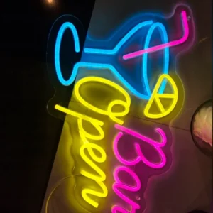 Neonowe światło LED do baru otwartego, neonowe światło Neon Bar Open