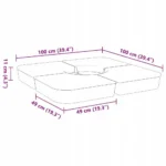 vidaXL Podstawa do parasola, 4-cz., 100 kg, PP, obciążenie parasola 7