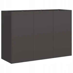 VidaXL Doniczka metal czarny 120 cm x 40 x 80 cm 2