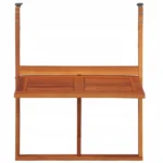 VidaXL Wiszący stolik balkonowy, 64,5x44x80 cm, lite drewno akacjowe 4