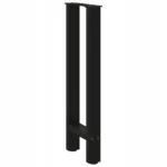 Nogi do stolika konsolowego czarne 2 szt. 28 x (72-73) cm stalowe 4