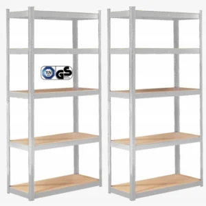 2x Regał magazynowy metalowy Arebos 180 x 90 x 40 cm max 175kg na półkę