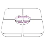 vidaXL Podstawa do parasola, 4-cz., 100 kg, PP, obciążenie parasola 9
