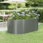 VidaXL Podwyższona Grządka Ogródkowa Stal Ocynkowana 175x100x68 cm Szara 3