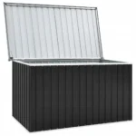 Skrzynia ogrodowa VidaXL czarna stal galwanizowana 171 x 99 x 93 cm 3
