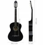 vidaXL Gitara klasyczna dla początkujących, 4/4, 39", drewno lipowe 2